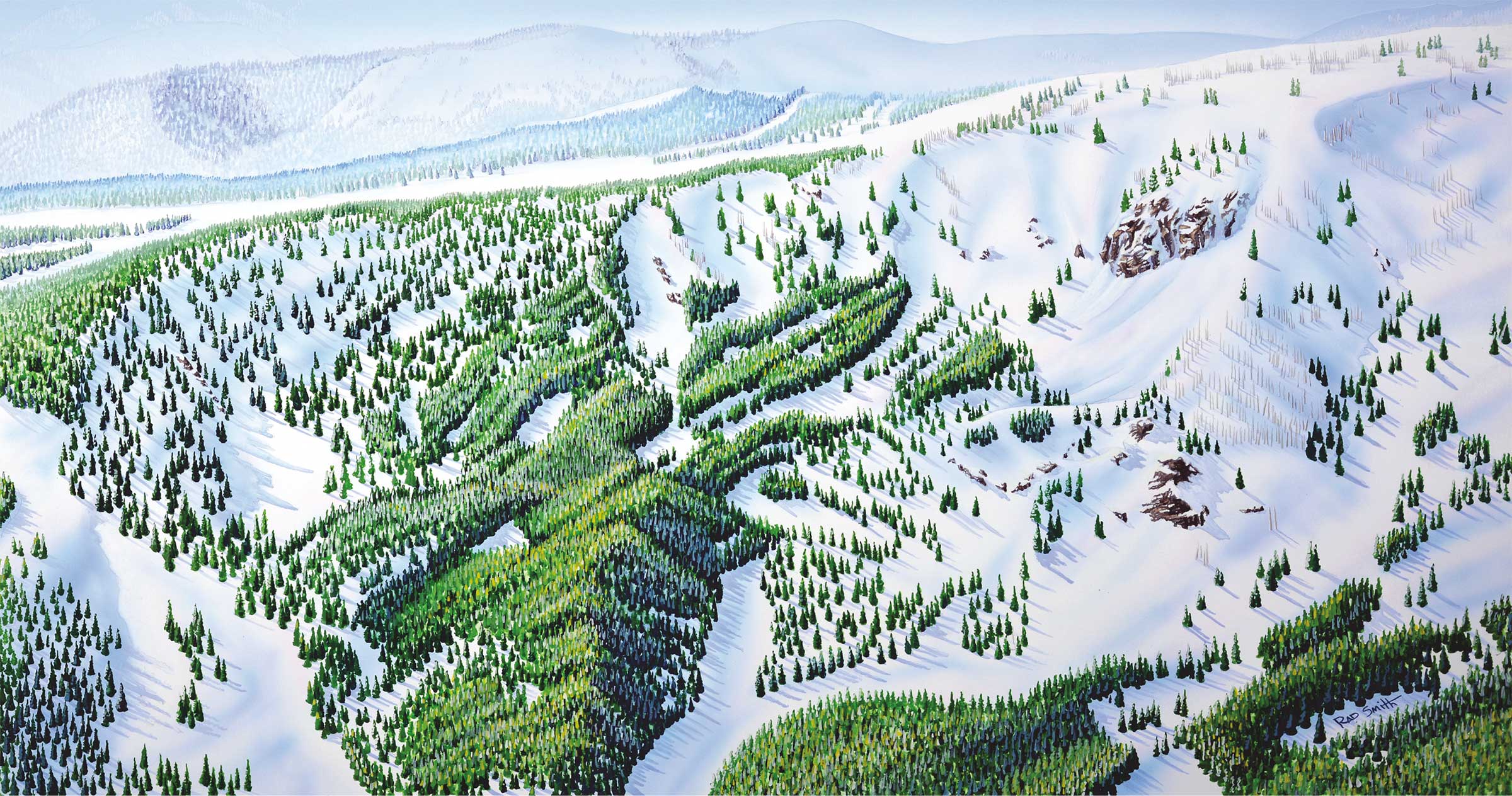 Lost Trail - Hollywood Bowl Ski Map
