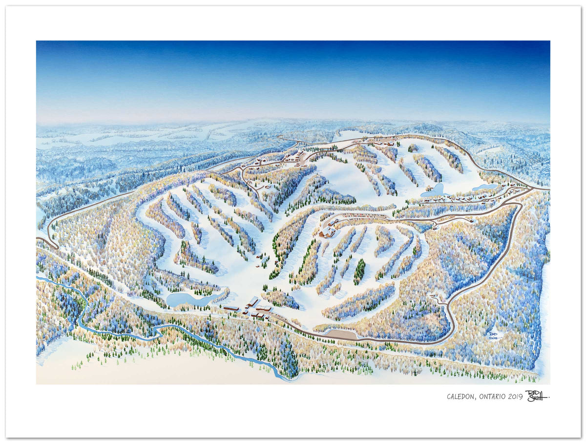 Caledon Ski Map – Rad Smith Art